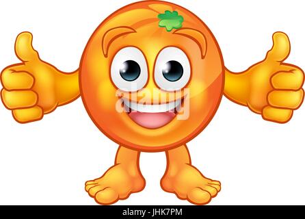 Orange Frucht Maskottchen Cartoon Charakter Stock Vektor