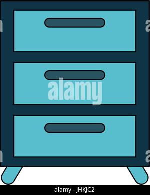 Archiv-Schubladen-Symbolbild Stock Vektor