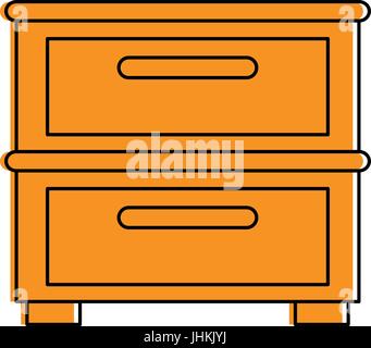 Archiv-Schubladen-Symbolbild Stock Vektor