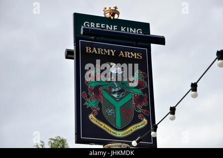 Die Barmy Arme Gasthaus an der Themse in Twickenham, London Stockfoto