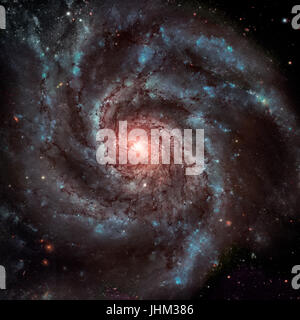 Die Windrad-Galaxie, auch bekannt als Messier 101, M101 oder NGC 5457 ist eine frontale Spiralgalaxie im Sternbild Ursa Major. Elemente dieses Bild f Stockfoto