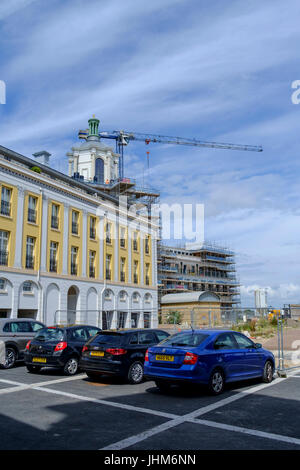 Um eine Entwicklung am Stadtrand von Dorchester Dorset England UK Verkehrssysteme Stockfoto