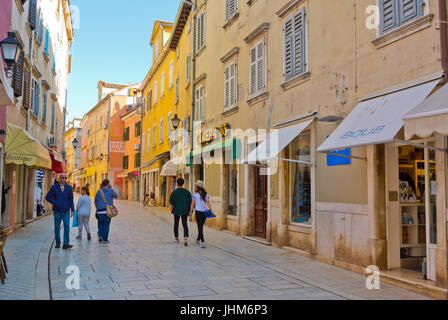 Carera Straße, Rovinj, Istrien, Kroatien Stockfoto