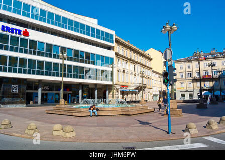 Jadrinski Trg, Hauptplatz, Rijeka, Kvarner Bucht, Kroatien Stockfoto