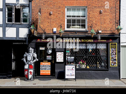 Die Abtei Tee Zimmer, Tewkesbury, Gloucestershire, England UK Stockfoto