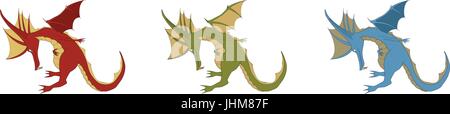 Verbeugung niedlichen Drachen Stock Vektor