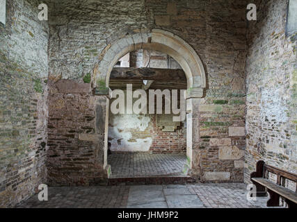 Das Innere des Odda Kapelle, Deerhurst, Gloucestershire, England UK Stockfoto