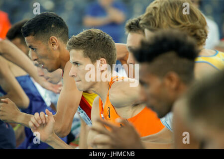 Bydgoszcz. 13. Juli 2017. Sportler nehmen an den U23-Europameisterschaften im polnischen Bydgoszcz am 13. Juli 2017. Bildnachweis: Jaap Aires/Xinhua/Alamy Live-Nachrichten Stockfoto