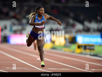 London, UK. 14. Juli 2017.  Deja Young (USA) während der Frauen 200M T47 R1 H 2/2 Welt Para Leichtathletik Meisterschaften London 2017 am Freitag. Foto: Taka G Wu Credit: Taka Wu/Alamy Live-Nachrichten Stockfoto