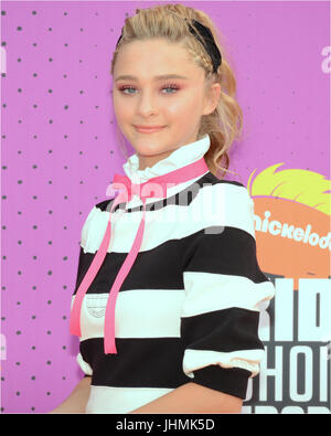 Lizzy Greene nimmt am Nickelodeon Kids' Choice Sports Awards 2017 Teil Pauley Pavilion Los Angeles, Kalifornien, Juli 13,2017. Stockfoto