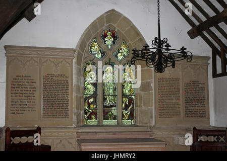 Innenraum der St. Tysilios Kirche, Kirche Insel Anglesey Stockfoto