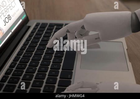 Roboter, die Job - ersetzen Menschen Konzept-Suche Stockfoto