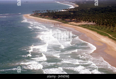 Luftaufnahme; Porto de Galinhas, Pernambuco, Brasilien. Stockfoto