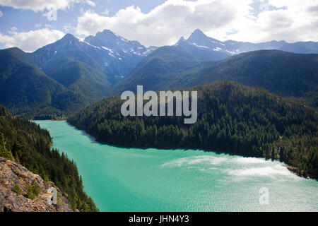 Diablo Lake, North Cascades National Park, US-Bundesstaat Washington, USA, Amerika Stockfoto