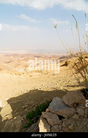 in den Berg Eden Jordan den Blick von der antiken Burg Stockfoto