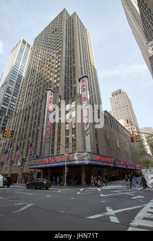 die Radio City Music Hall New York City USA Stockfoto