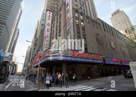die Radio City Music Hall New York City USA Stockfoto