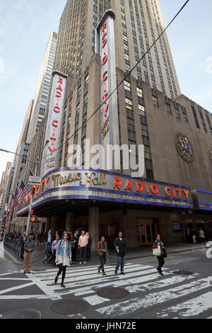 die Radio City Music Hall New York City USA Stockfoto