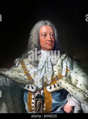 Georg II. Porträt von König George II von Großbritannien (1683-1760) von John Shackleton Stockfoto