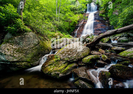 Dill fällt am Tanasee Creek - Nantahala National Forest, Kanada, Nord-Carolina, USA Stockfoto