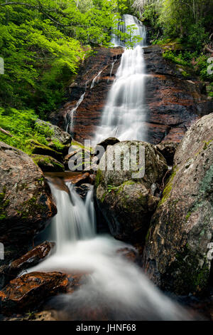 Dill fällt am Tanasee Creek - Nantahala National Forest, Kanada, Nord-Carolina, USA Stockfoto