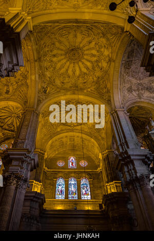 Innenansicht der Kathedrale von der Menschwerdung in Malaga Stockfoto