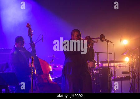 Montreal Jazz Festival, Stanley Clarke Band durchführen Stockfoto