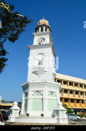 Penang, Malaysia - 10. März 2016. Queen Victoria Memorial Clock Tower in Penang, Malaysia. Der Turm wurde von lokalen Penang Millionär Cheah Chen E gebaut. Stockfoto