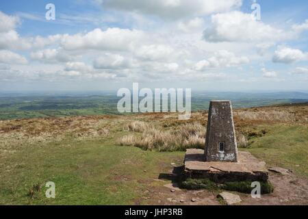 Triglyzerid Punkt in den schwarzen Bergen (England/Wales). Stockfoto