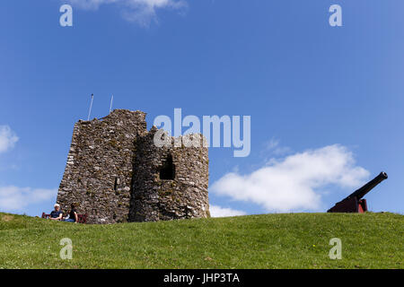 Wales, Dyfed, Tenby Burg Stockfoto