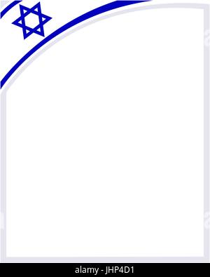 Israelische Flagge Rahmen wave Stock Vektor