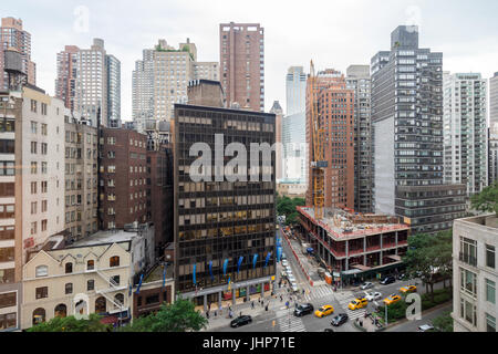 ein Stadtbild des Gebiets von Broadway und 61 street in der upper West Side von manhattan Stockfoto