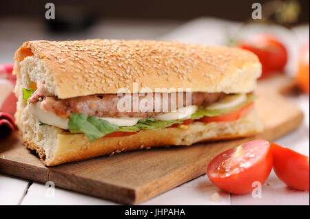 Wurstbrot Stockfoto