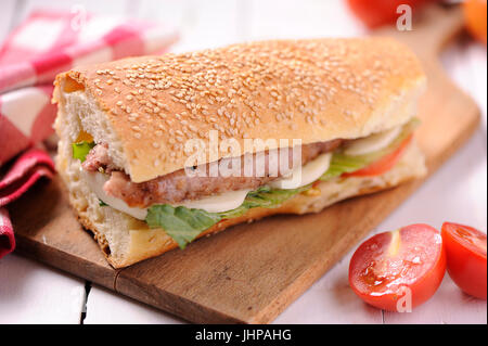 Wurstbrot Stockfoto