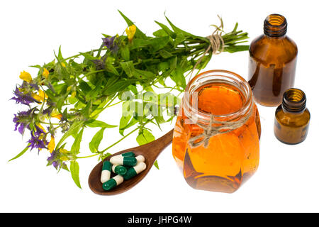 Honig-Behandlung in der Volksmedizin. Studio Photo Stockfoto