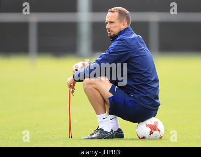 England-Manager Mark Sampson während einer Trainingseinheit bei Sporting 70, Utrecht, Niederlande. Stockfoto