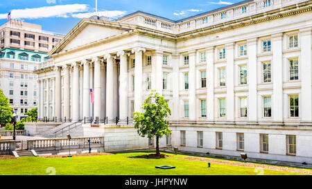 Das Treasury Building in Washington D.C. Stockfoto