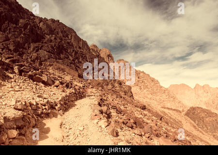 Wüste Landschaft Hintergrund Globaltemperaturanstiegbegriff Stockfoto