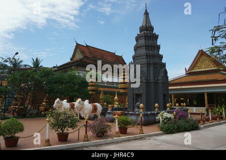 Pagode am Wat Preah Prom Rath Tempel, Siam Reap, Kambodscha Stockfoto