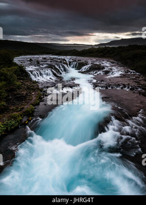 Bruarfoss in Island Stockfoto