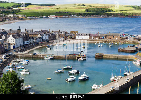 Blick über Hafen von Stonehaven, Aberdeenshire, Schottland. Stockfoto