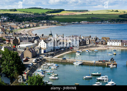 Blick über Hafen von Stonehaven, Aberdeenshire, Schottland. Stockfoto