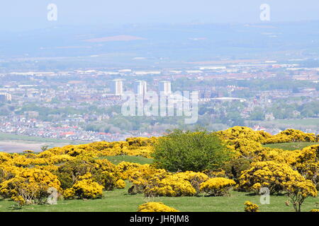 Ansicht von Ayr von Carrick Hill Stockfoto