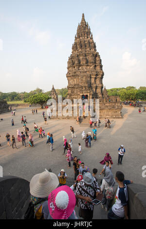 Prambanan des 9. Jahrhunderts hinduistischen Tempel Compound, Yogyakarta Java Indonesien. Stockfoto