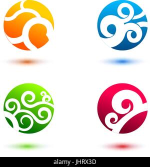 Satz von Symbol und Formen. Trendige Icons und Logos. Geschäft Zeichen, Symbole, Etiketten, Abzeichen, Rahmen und Grenzen Stock Vektor