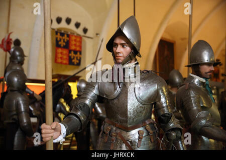 Die beliebte Waffensammlung im Palace Armoury, in Valletta, Malta Stockfoto