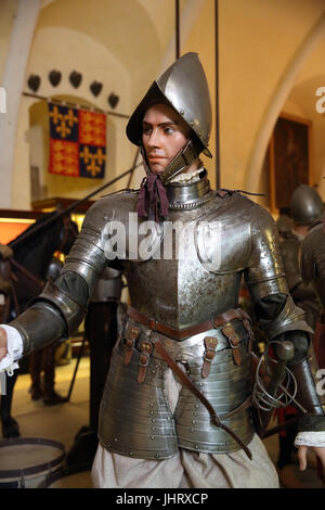 Die beliebte Waffensammlung im Palace Armoury, in Valletta, Malta Stockfoto