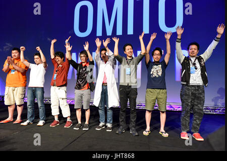 Las Vegas, Nevada, USA. 15. Juli 2017. -OMITO gewinnt das Grand Final der schuldig Gear Xrd Rev 2 am Tag 2 auf EVO-2017 - Credit: Ken Howard/Alamy Stockfoto