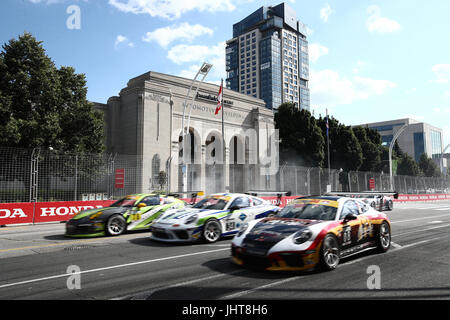 Toronto, Kanada. 15. Juli 2017. Honda Indy in Toronto war ein ganzer Tag von racing, von Indy, Nascar Pinty des Porsche Ultra 94 GT3 Cup Challenge Rennen. Gab es etwas zu tun oder sehen Sie sich für die ganze Familie. Luke Durda Alamy/live news Stockfoto