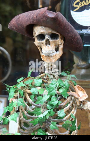 Hastings, UK. 16. Juli 2017. Die Sussex Küste Stadt Hastings hält seine jährliche Piratentag mit den Straßen der Altstadt voller Erwachsener und Kind, Piraten und diese weniger fleischigen Beispiel. Roland Ravenhill/Alamy Live-Nachrichten Stockfoto